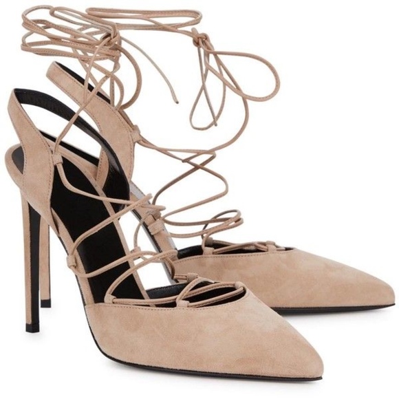 Saint Laurent Suede Lace-Up 105mm Pumps✨ - Picture 1 of 7